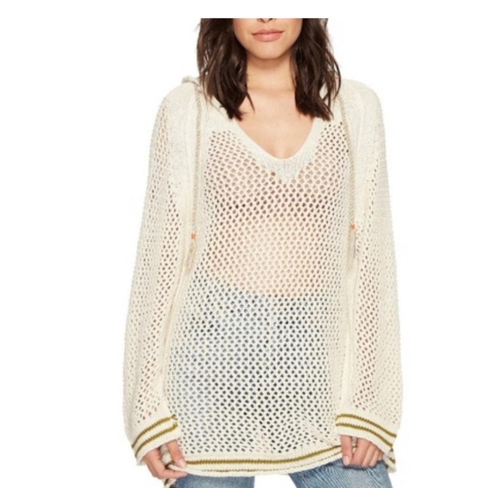 COPY - NWOT Free People Shadow Stripe Mesh Hoodie